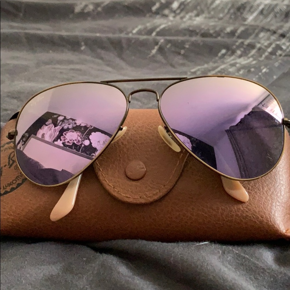 Ray ban lilac aviator sunglasses